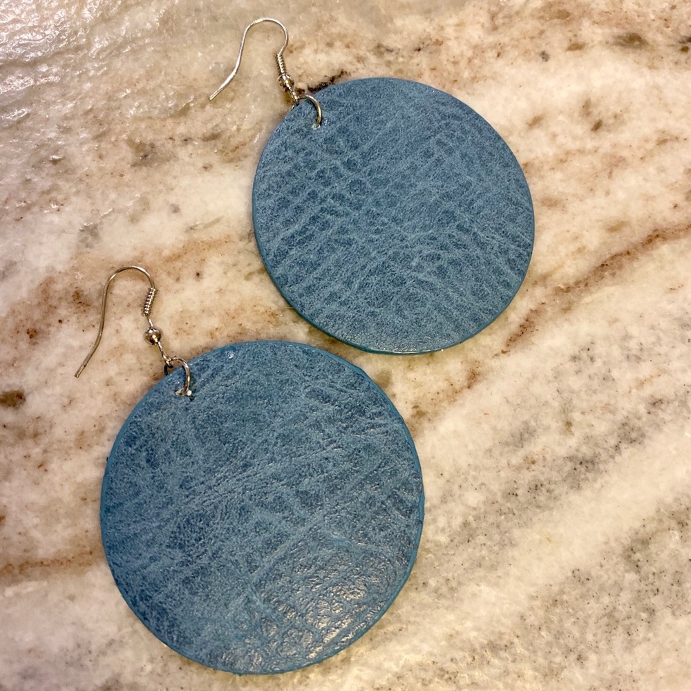 Paparazzi Leather Disc Earrings